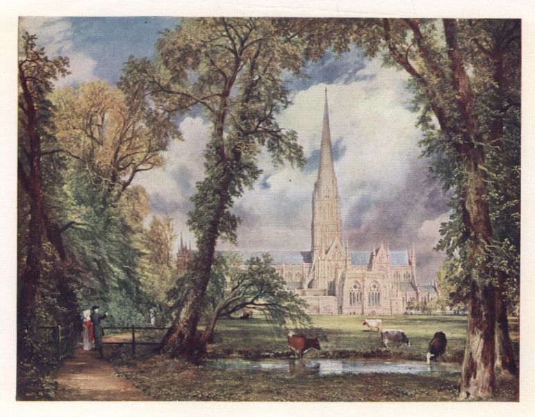 PLATE VII.&mdash;SALISBURY CATHEDRAL FROM THE BISHOP'S GARDEN.